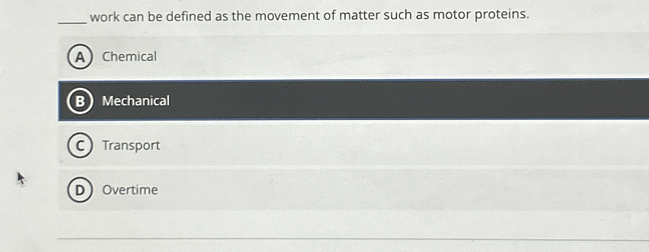 Solved work can be defined as the movement of matter such as