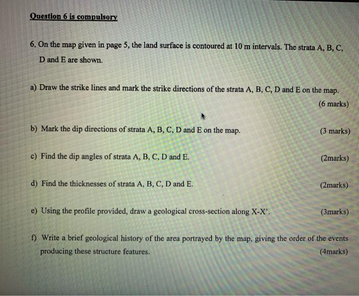 Solved Question 6 is compulsory 6. On the map given in page | Chegg.com