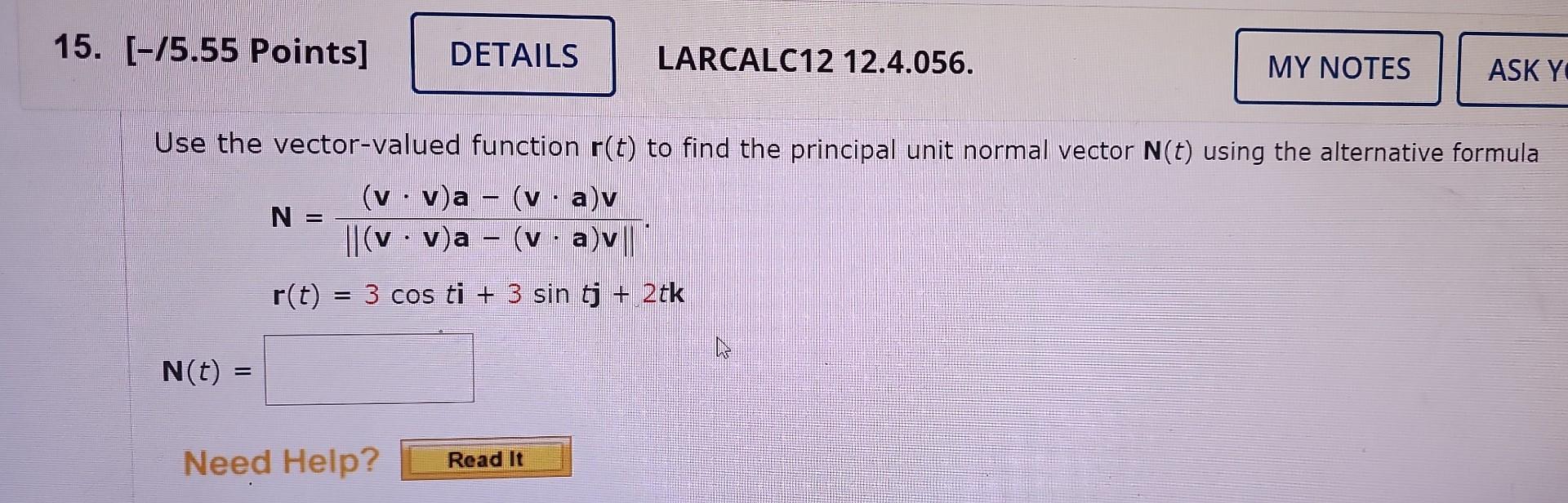 Solved Use the vector-valued function r(t) to find the | Chegg.com