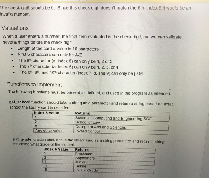 Solved Check Digit A check digit is a digit that is used in | Chegg.com