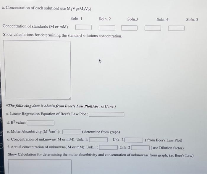 Insert the Beer's Law plot here, ( in excel or PDF