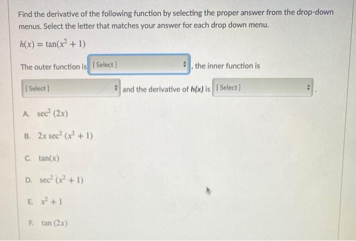 Solved Find the derivative of the following function by | Chegg.com