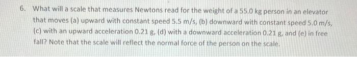 Solved What will a scale that measures Newtons read for the | Chegg.com