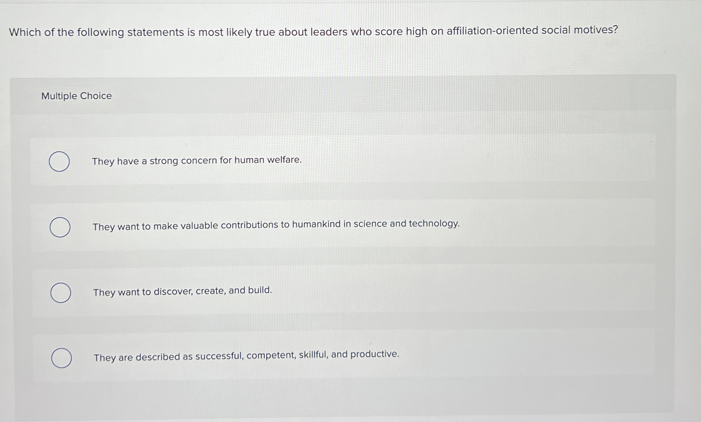 Solved Which of the following statements is most likely true | Chegg.com