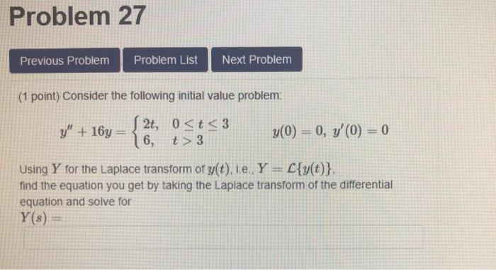Solved Problem 27 Previous Problem Problem List Next Problem | Chegg.com