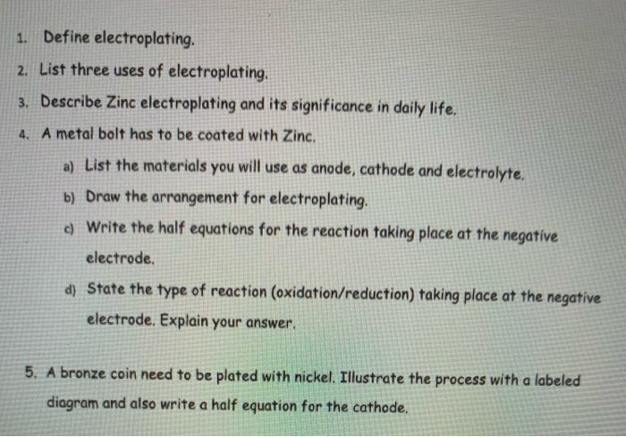 Examples of electroplating in daily deals life