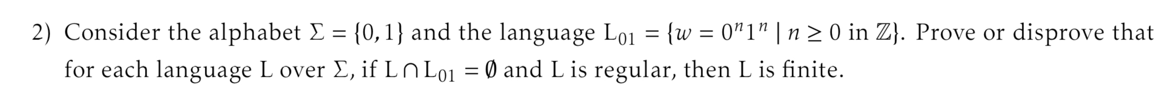 Solved Consider the alphabet Σ={0,1} ﻿and the language |≥0 | Chegg.com
