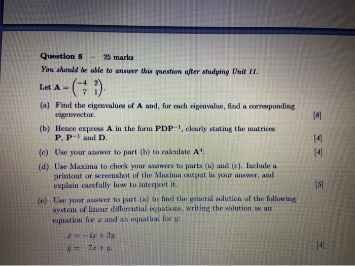 Solved Question 8 25 marks You should be able to answer this | Chegg.com