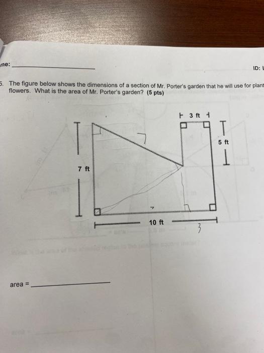 Solved The figure below shows the dimensions of a section of | Chegg.com