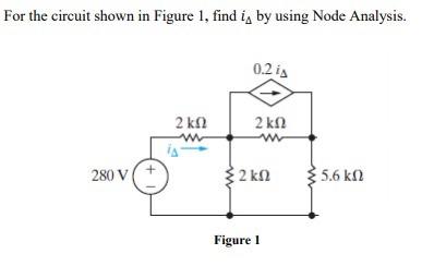 Solved For the circuit shown in Figure 1, find is by using | Chegg.com