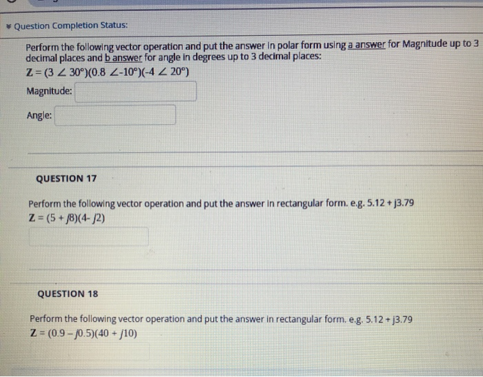 Solved Question Completion Status: Perform the following | Chegg.com