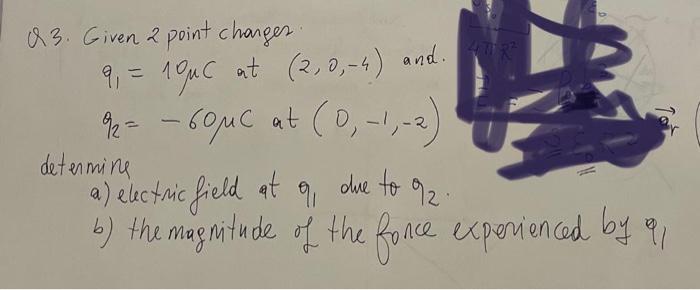 Solved Q3. Given 2 point changes 9, = 190C at (2,0-4) and. | Chegg.com