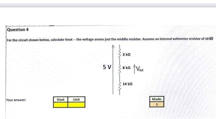 Solved Question 4 For the circuit shown below, calculate | Chegg.com