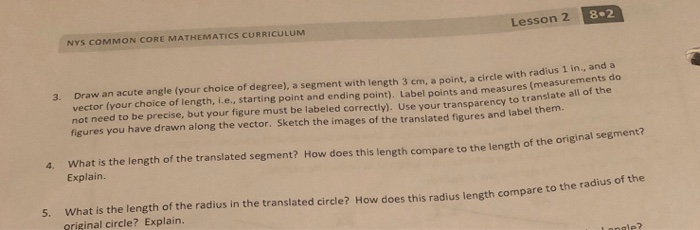 Solved NYS COMMON CORE MATHEMATICS CURRICULUM Lesson 2 8.2 | Chegg.com