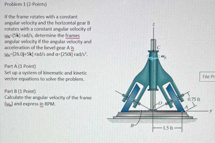 Solved Problem 1 (2-Points) N If the frame rotates with a | Chegg.com