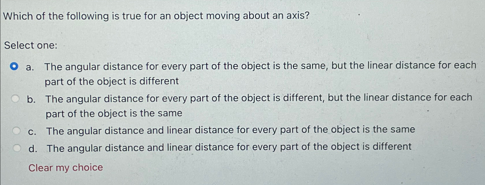 Solved Which of the following is true for an object moving | Chegg.com
