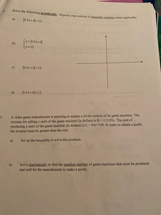 Solved Solve the following graphically. Express your | Chegg.com