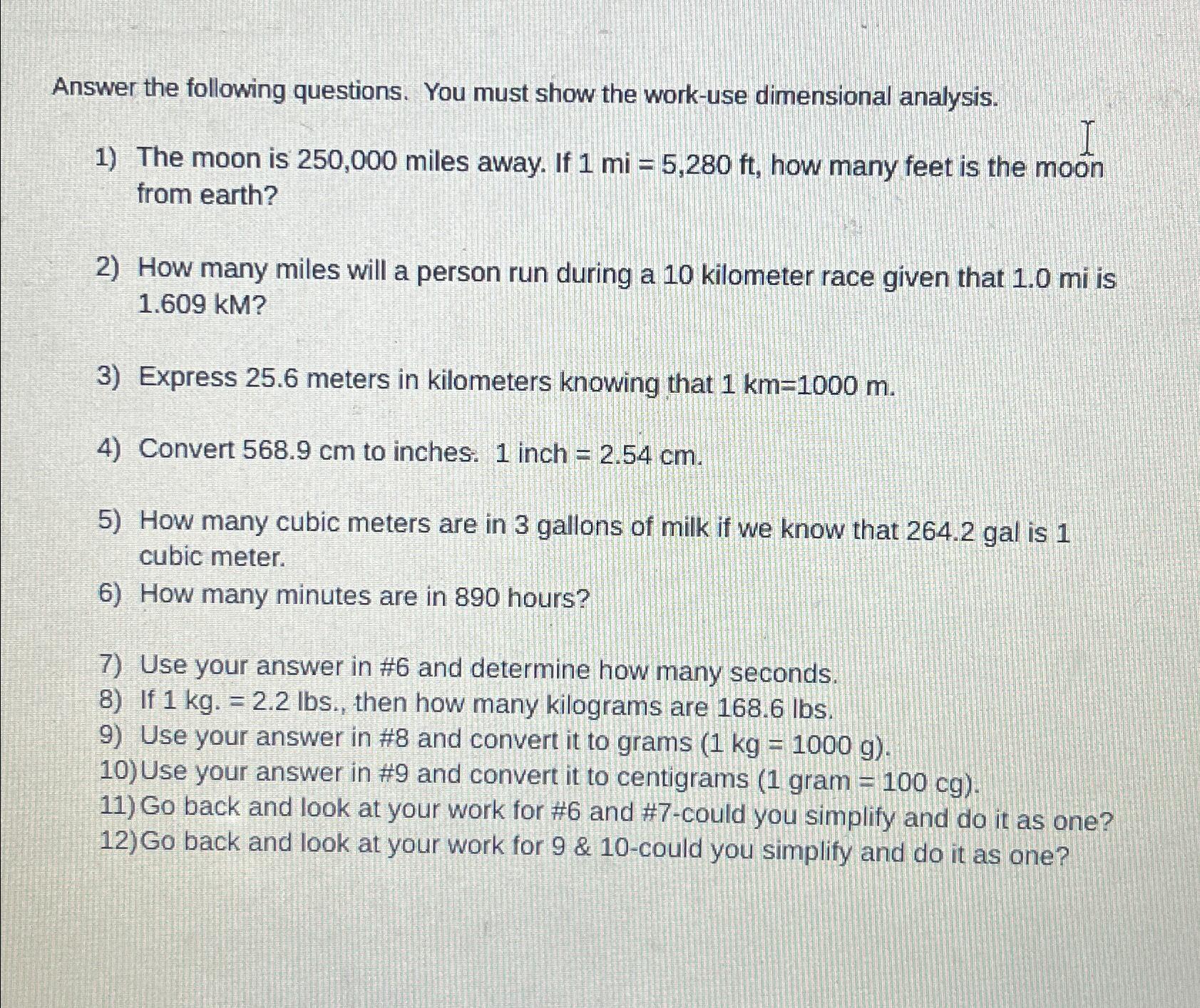 Solved Answer the following questions. You must show the Chegg