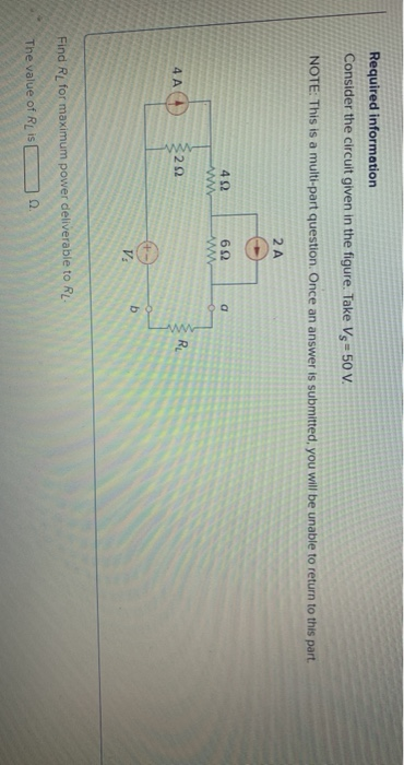 Solved Required information Consider the circuit given in | Chegg.com
