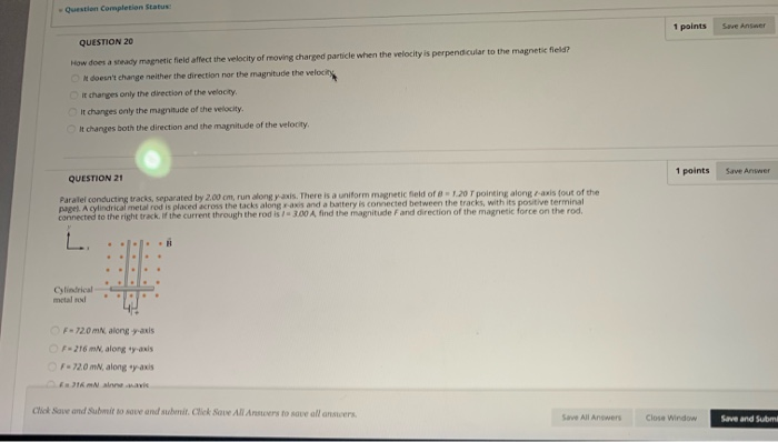 Solved Question Completion Status 1 points Save Answer | Chegg.com
