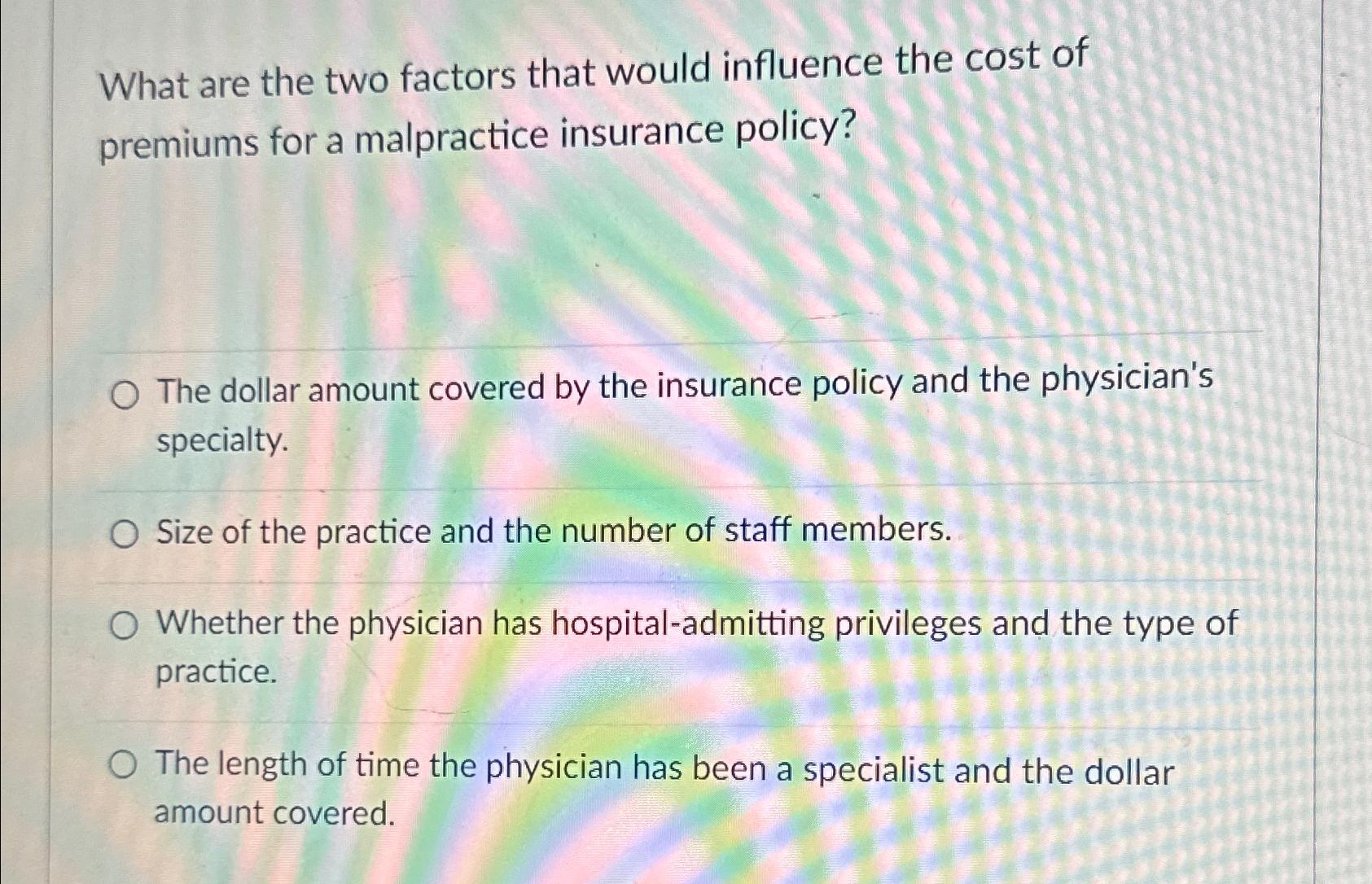 Solved What are the two factors that would influence the | Chegg.com