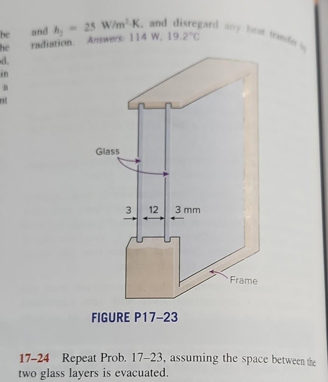 Solved radiation. 17-23 Consider a 1.2-m-high and 2-m-wide | Chegg.com