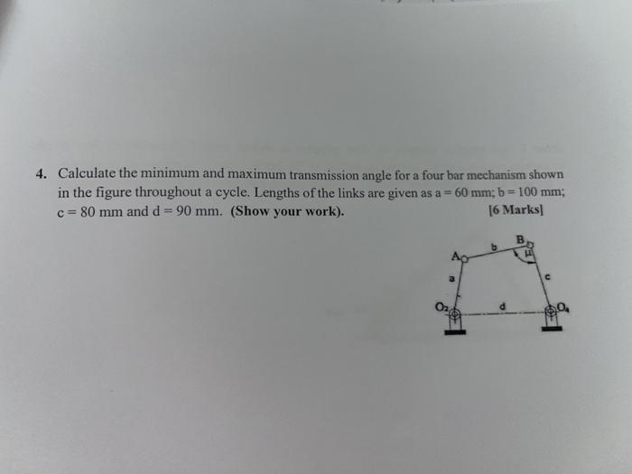 4. Calculate the minimum and maximum transmission | Chegg.com