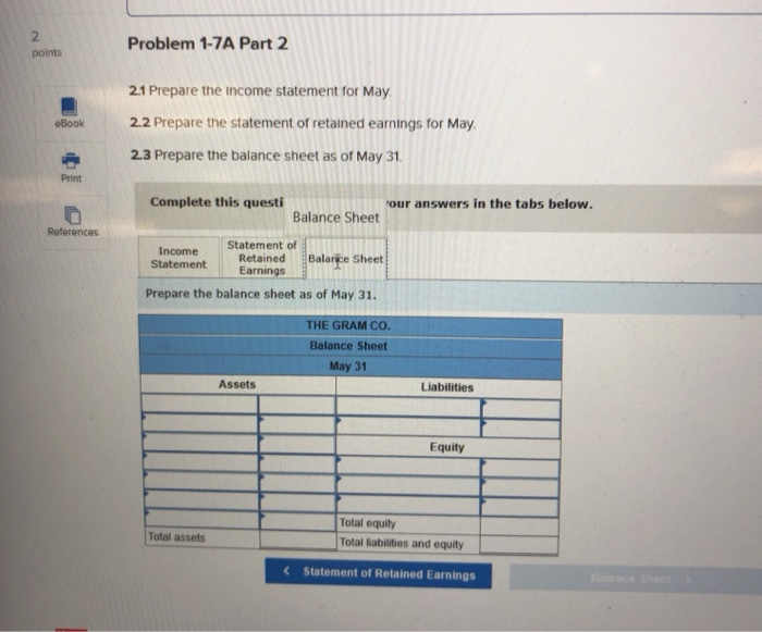Solved +2012 Required Information Problem 1-7A Analyzing | Chegg.com