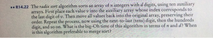 Solved please write rhe radix sort algorithim in Java and | Chegg.com