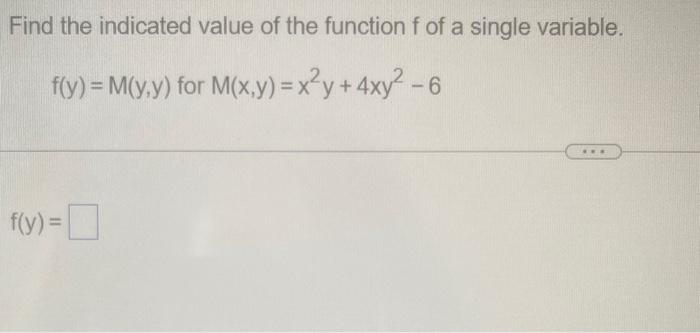 Solved Find The Indicated Value Of The Function | Chegg.com