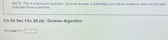 Solved NOTE: This is a multi-part question. Once an answer | Chegg.com