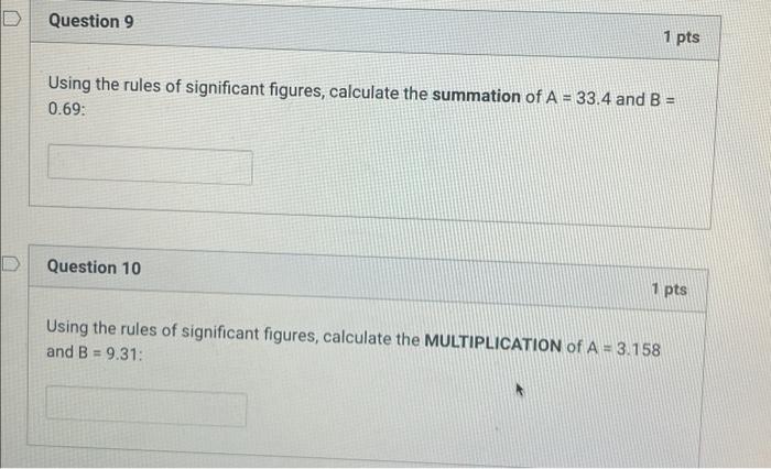 Solved Using The Rules Of Significant Figures, Calculate The | Chegg.com