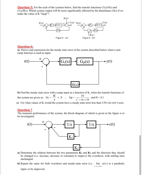 Solved Question 1 For The First Order System Whose Close Chegg Com