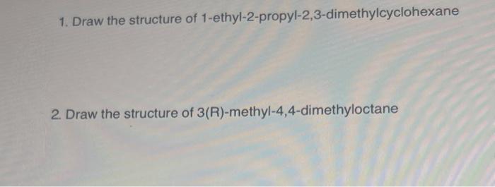 draw the structure for 2 2 dimethyl 4 propyloctane