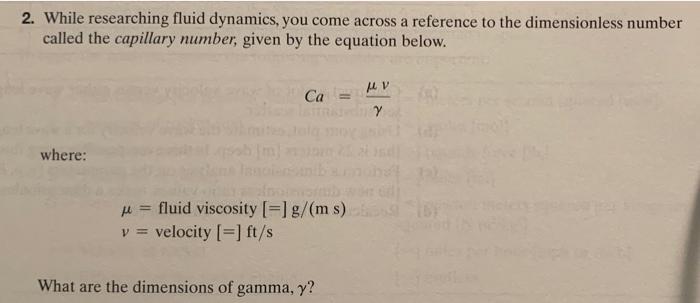 Solved 2. While researching fluid dynamics, you come across | Chegg.com