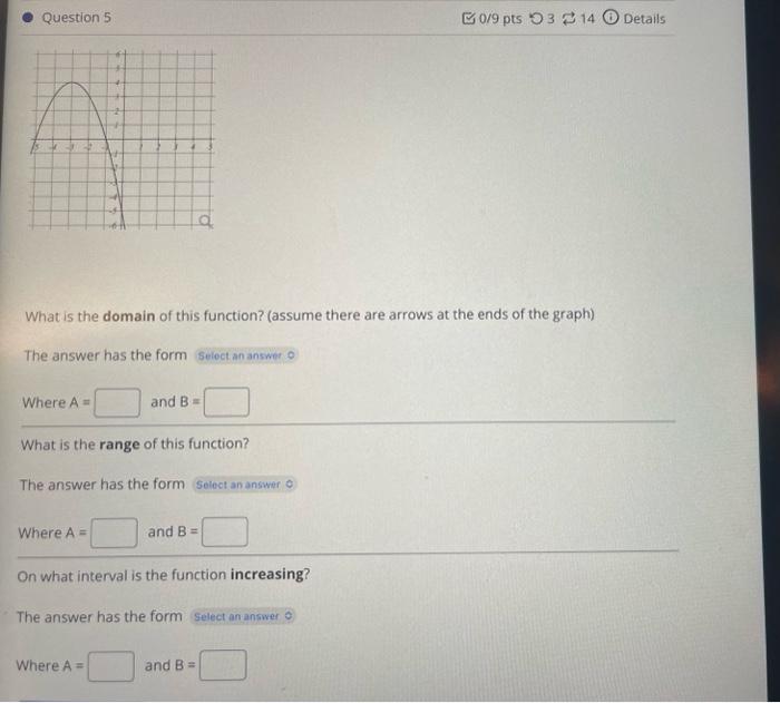 Solved Where A= and B= What is the range of this function?