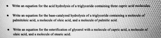 Solved Write an equation for the acid hydrolysis of a | Chegg.com