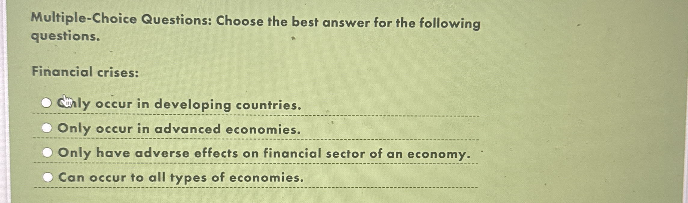 Solved Multiple-Choice Questions: Choose the best answer for | Chegg.com