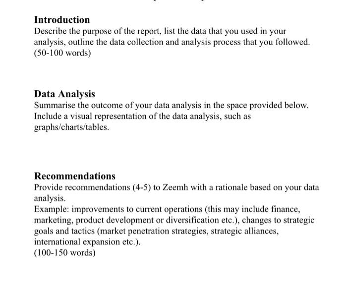 visual analysis outline