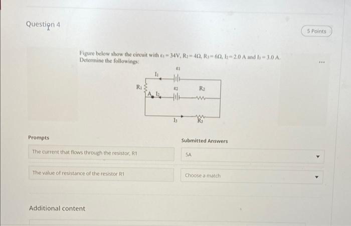 Solved Question 4 5 Points Figure below show the circuit | Chegg.com