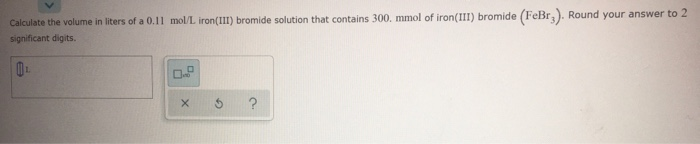 Solved Calculate the volume in liters of a 0.11 mol/L | Chegg.com