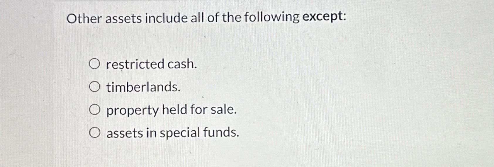 Solved Other assets include all of the following | Chegg.com