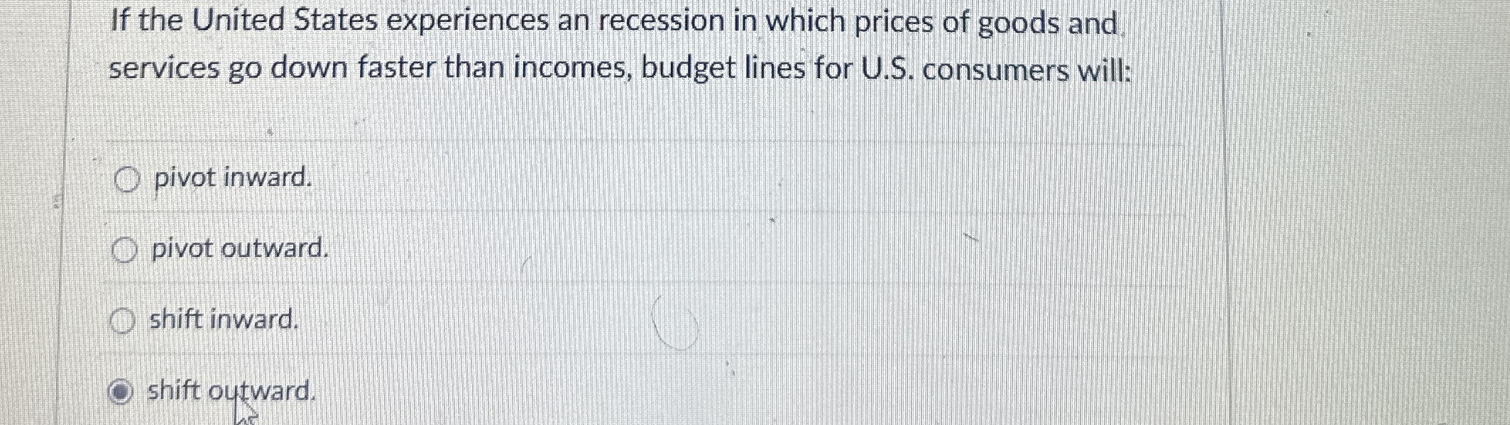 Solved If the United States experiences an recession in | Chegg.com