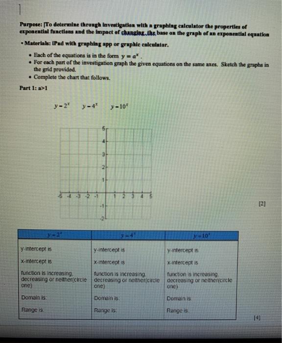 Solved 1 Purpose: To determine through investigation with a | Chegg.com