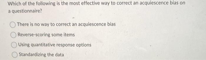 Solved Which of the following is the most effective way to | Chegg.com