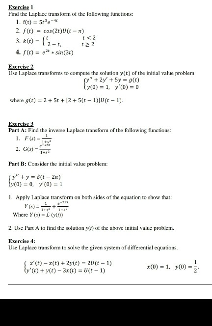 Solved The following has 3 exercises and each exercise | Chegg.com