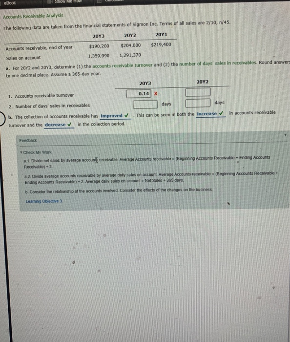 Solved eBook Show Me HOW Accounts Receivable Analysis The | Chegg.com