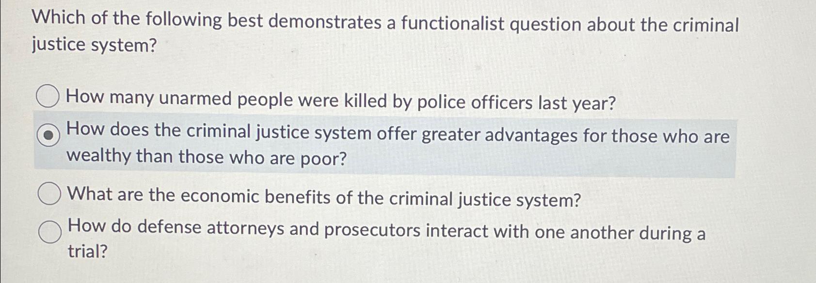 Solved Which of the following best demonstrates a | Chegg.com