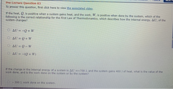 Pre Lecture Question 03 To Answer This Question Chegg Com