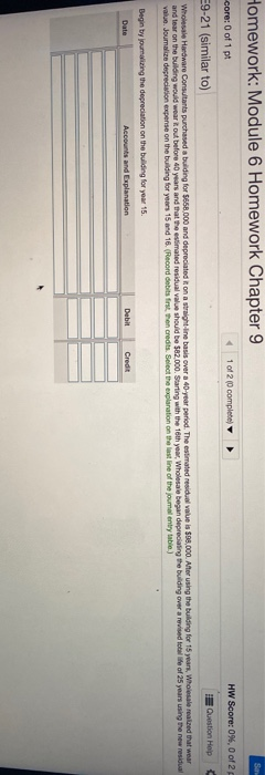 Solved Homework: Module 6 Homework Chapter 9 core: 0 of 1 pt | Chegg.com